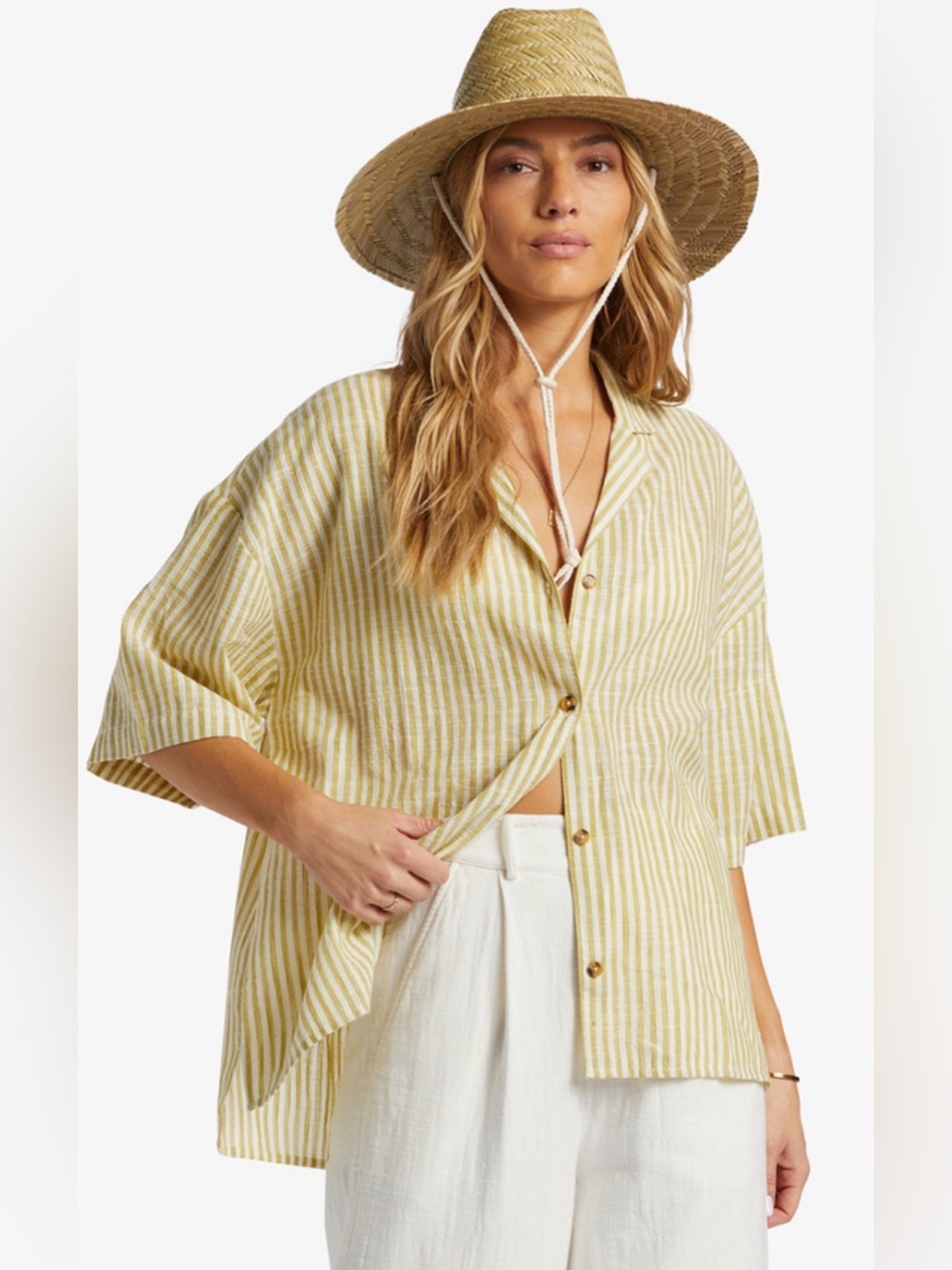 BILLABONG Beach Side Womens Oversized Button Up Shirt
